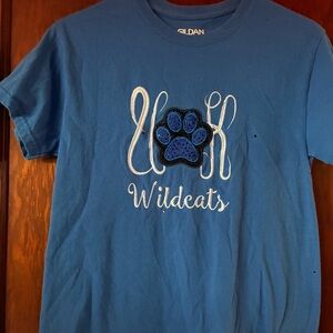 Women’s Small Gildan Embroidered UK Wildcat Sequin T-Shirt